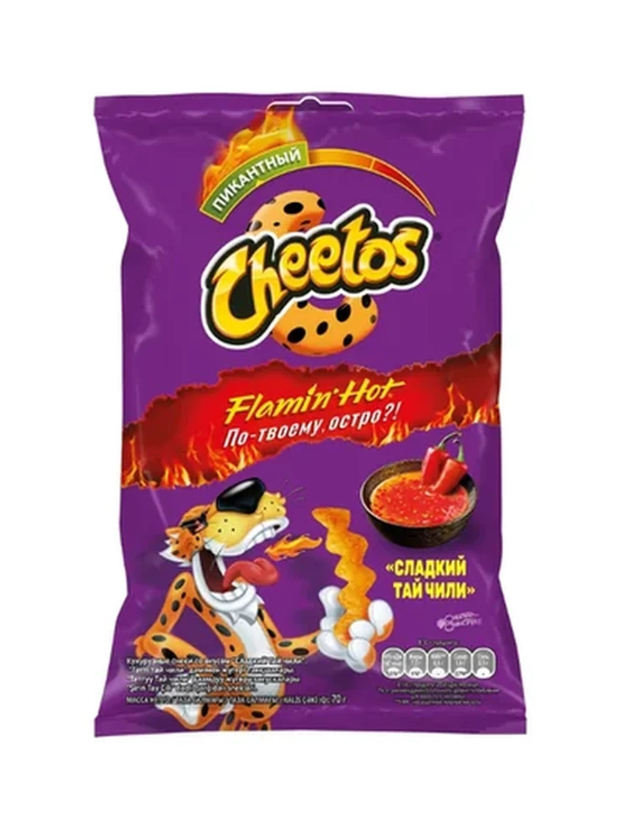 ЧИПСЫ CHEETOS СЛАДКИЙ ТАЙ ЧИЛИ 70ГР