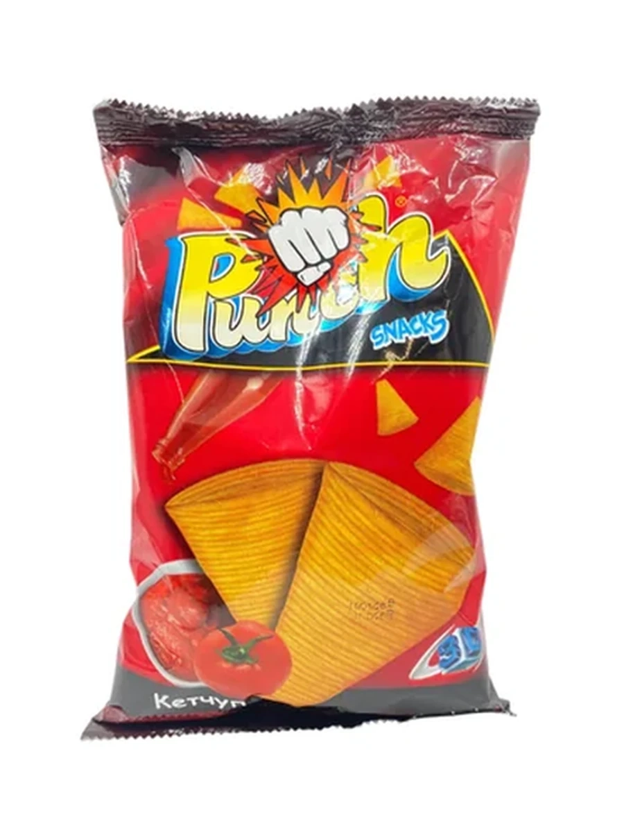 ЧИПСЫ КУКУРУЗНЫЕ PUNCH SNACKS КЕТЧУП 80ГР