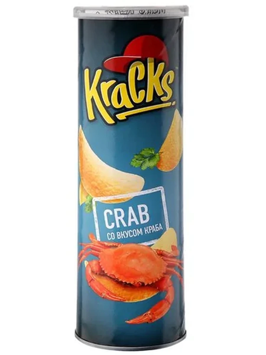 ЧИПСЫ KRACKS СО ВКУСОМ КРАБА 160ГР