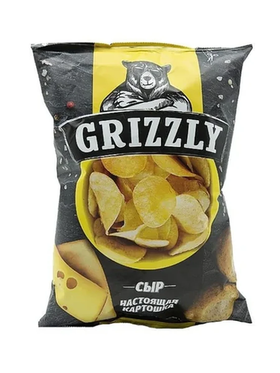 ЧИПСЫ GRIZZLY СО ВКУСОМ СЫРА 55ГР