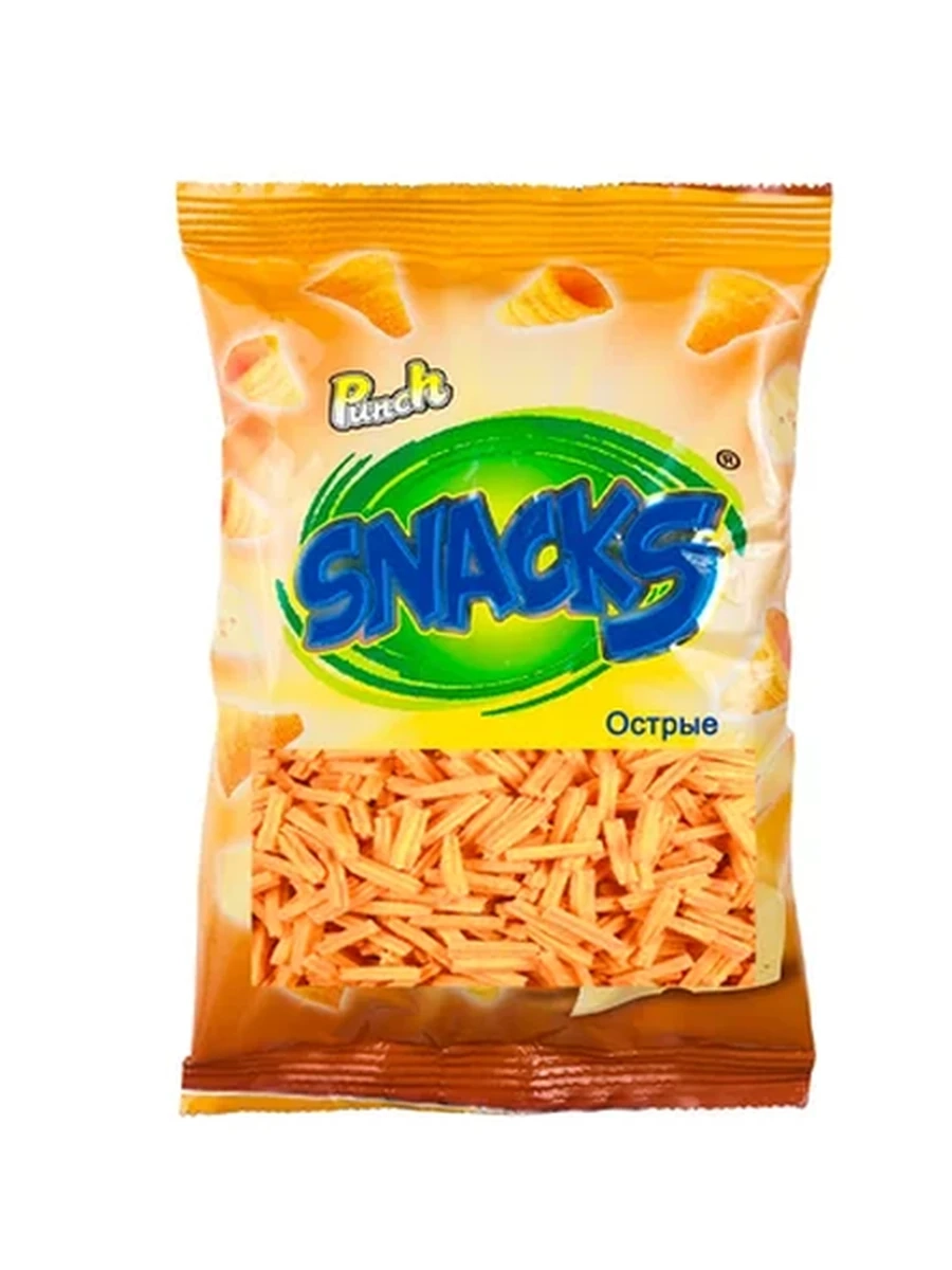 ЧИПСЫ КУКУРУЗНЫЕ PUNCH SNACKS СОЛОМКА ОСТРЫЕ 200ГР