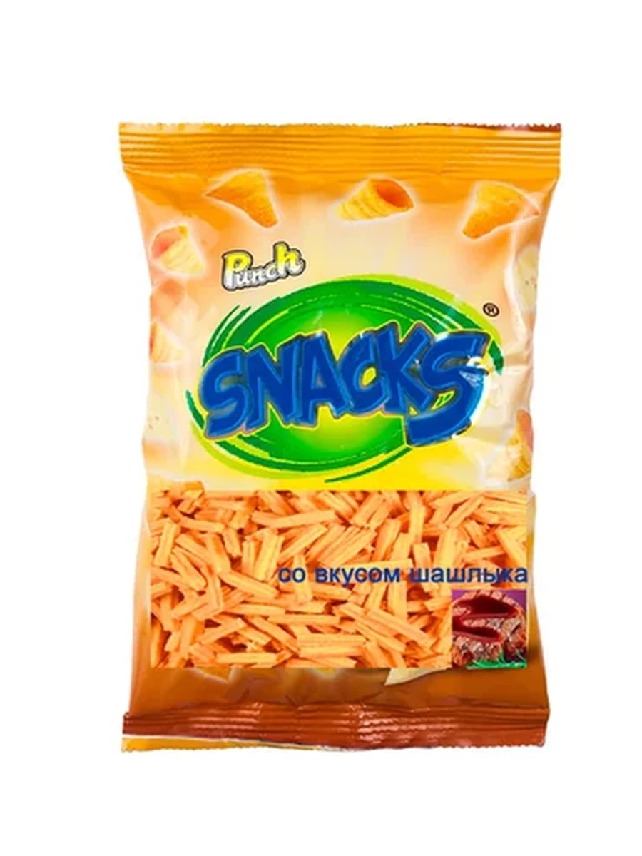 ЧИПСЫ КУКУРУЗНЫЕ PUNCH SNACKS СО ВКУСОМ ШАШЛЫКА 200ГР