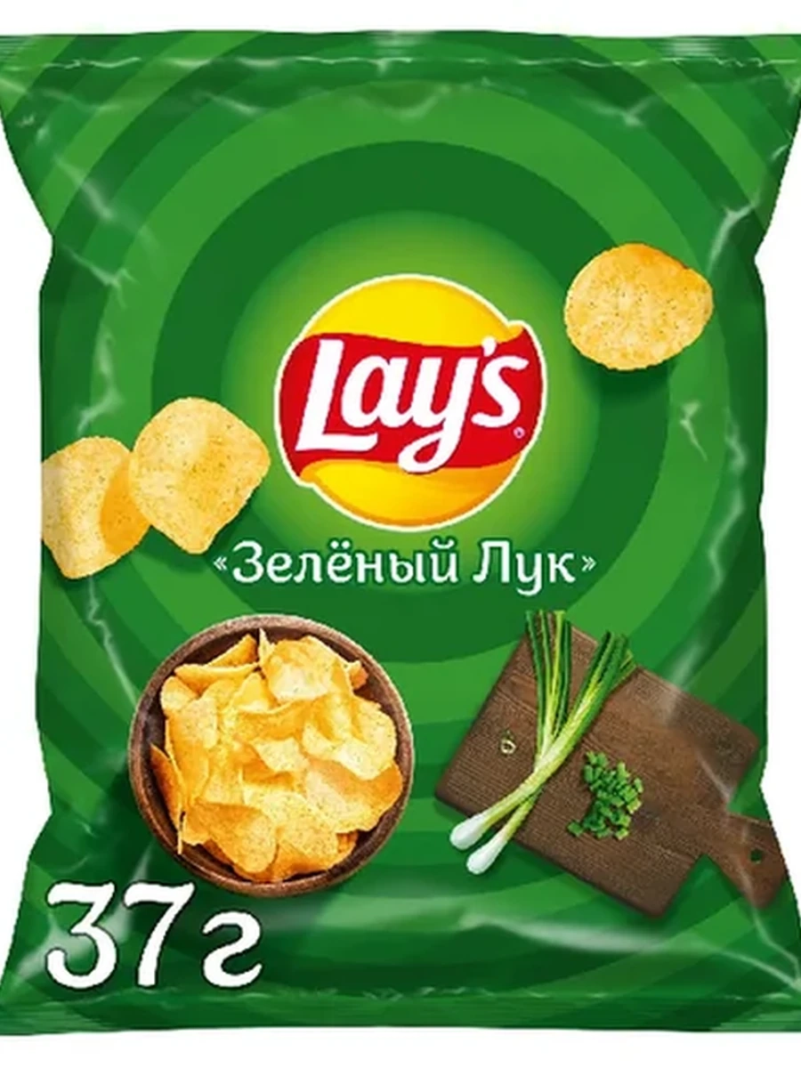 Чипсы Lay's зеленый лук 37гр