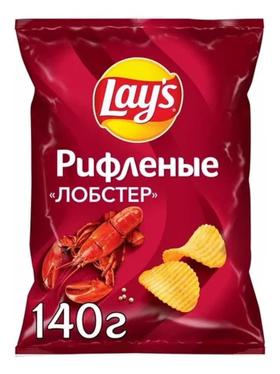 Чипсы Lay's рифленые лобстер 140гр