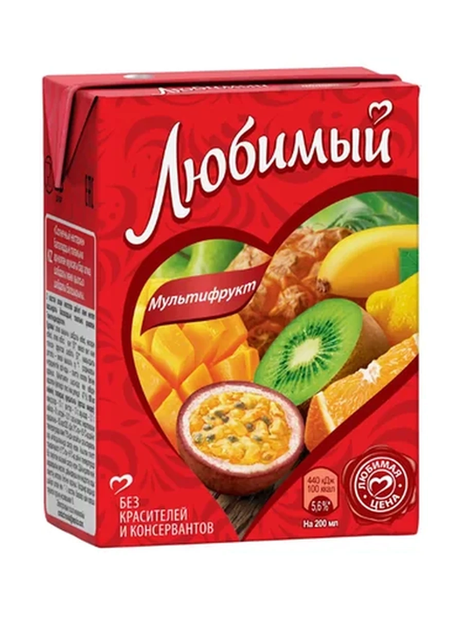 Нектар Любимый мультифрукт 0,2л кр