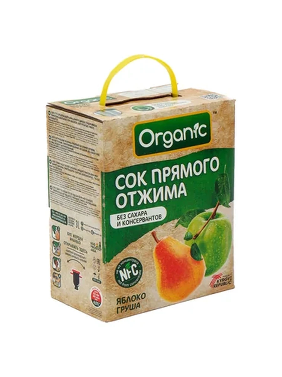 Сок Organic яблоко/груша 3л