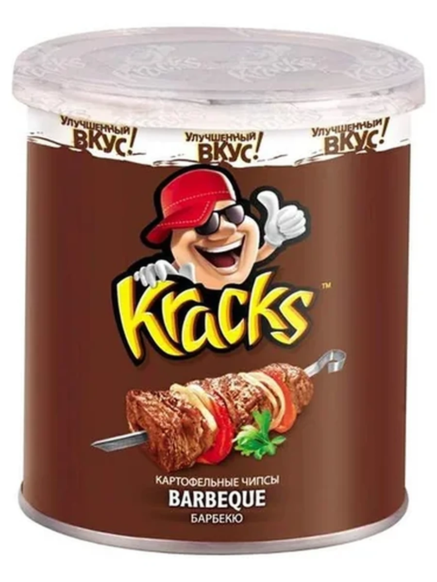 ЧИПСЫ KRACKS БАРБЕКЮ БАНКА 45ГР