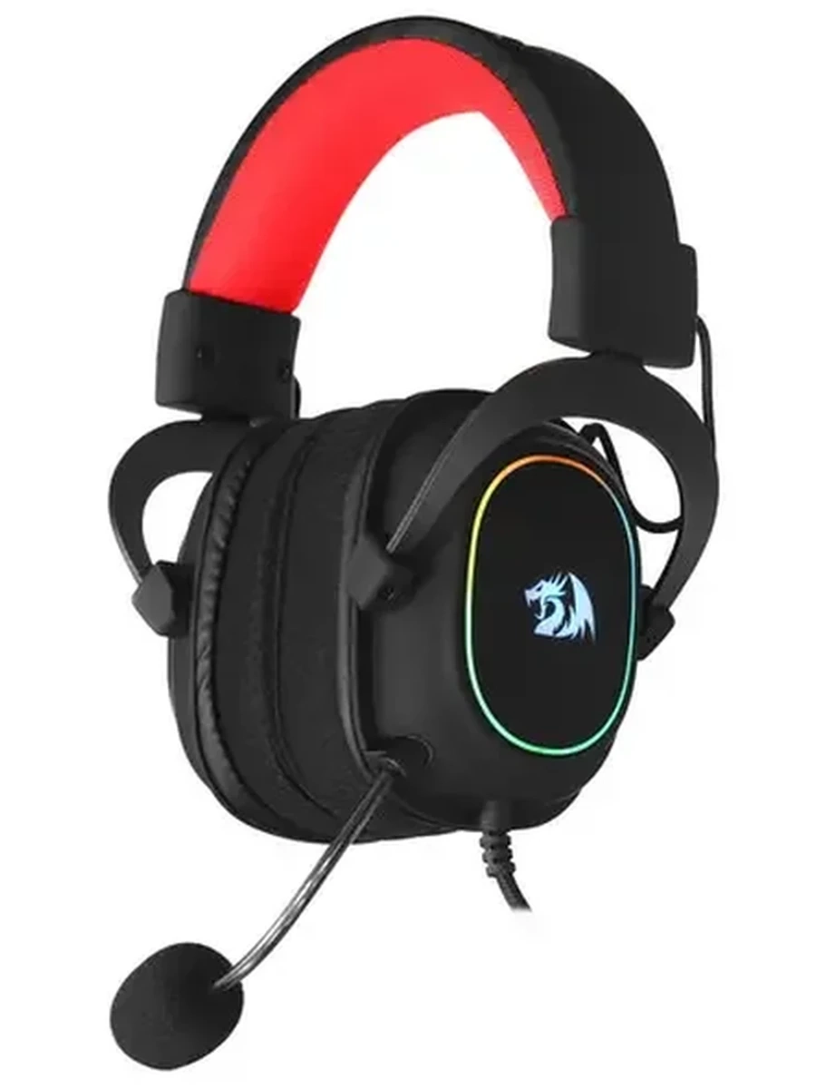 Наушники проводные Redragon Zeus X RGB [охватывающие, закрытые, 7.1, 20–20000 Гц, микр., рег.громкости, каб. 1.7 м, USB, черные]