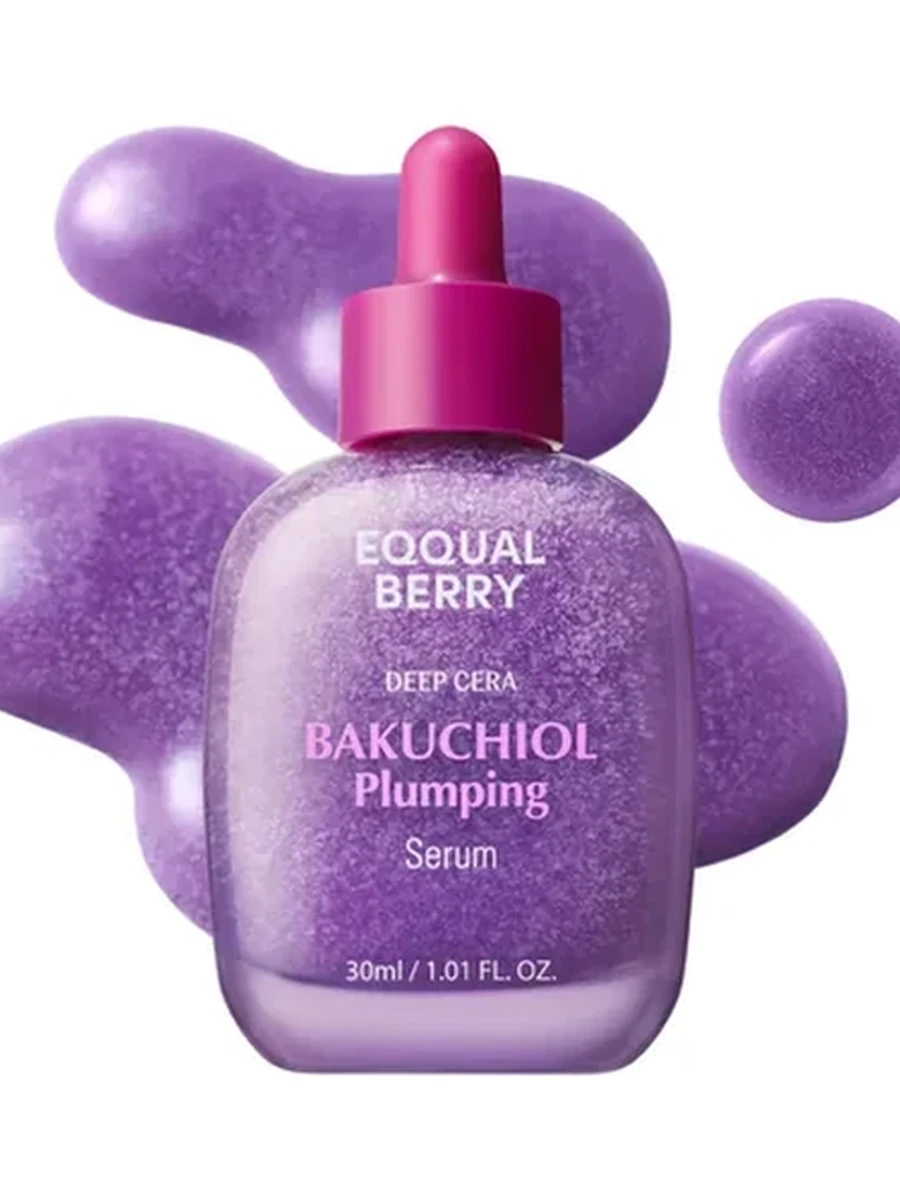 Антивозрастная сыворотка для лица с бакучиолом и пептидами Eqqualberry Deep Cera Bakuchiol Plumping Serum 30ml