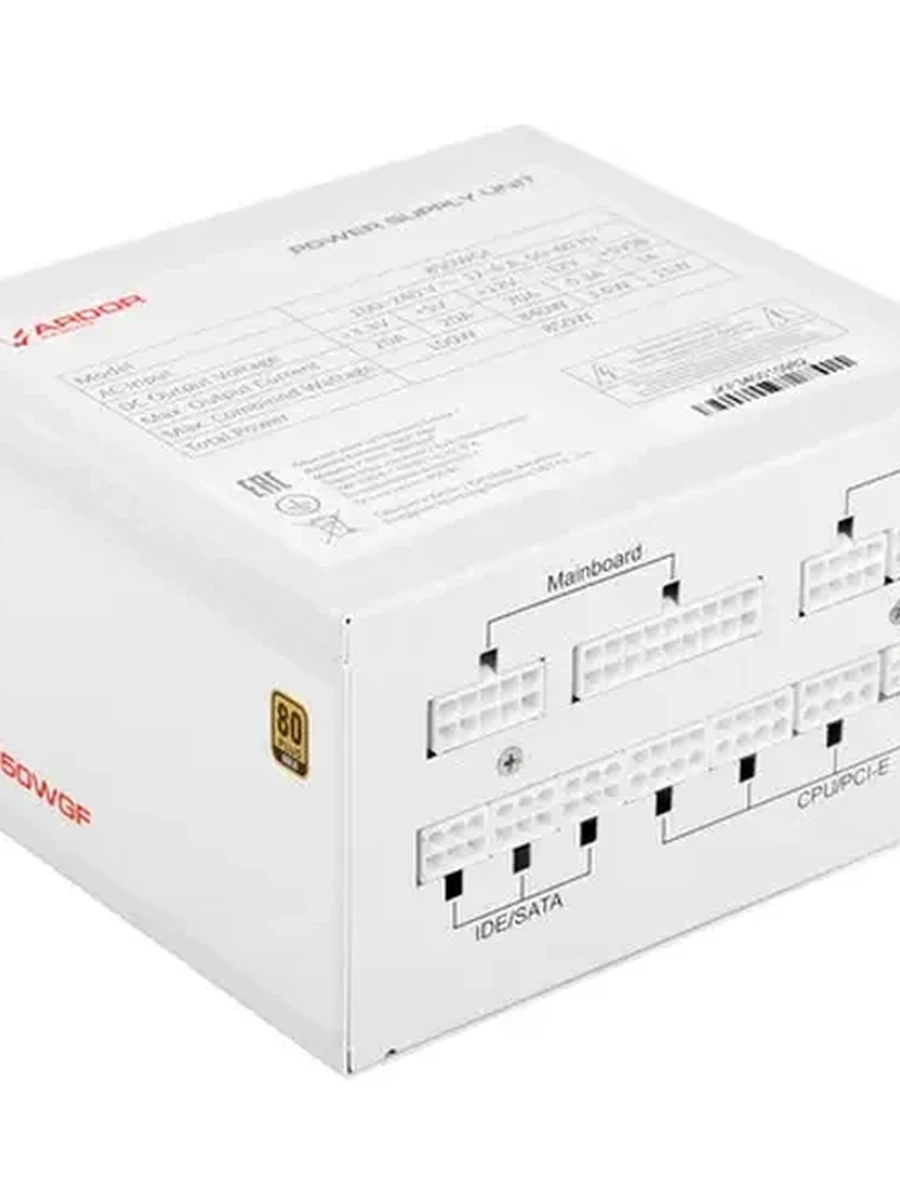 Блок питания системного блока ARDOR GAMING ORIGIN 850WGF [850W/ATX 3/80+ Gold/APFC/Full modular/White]