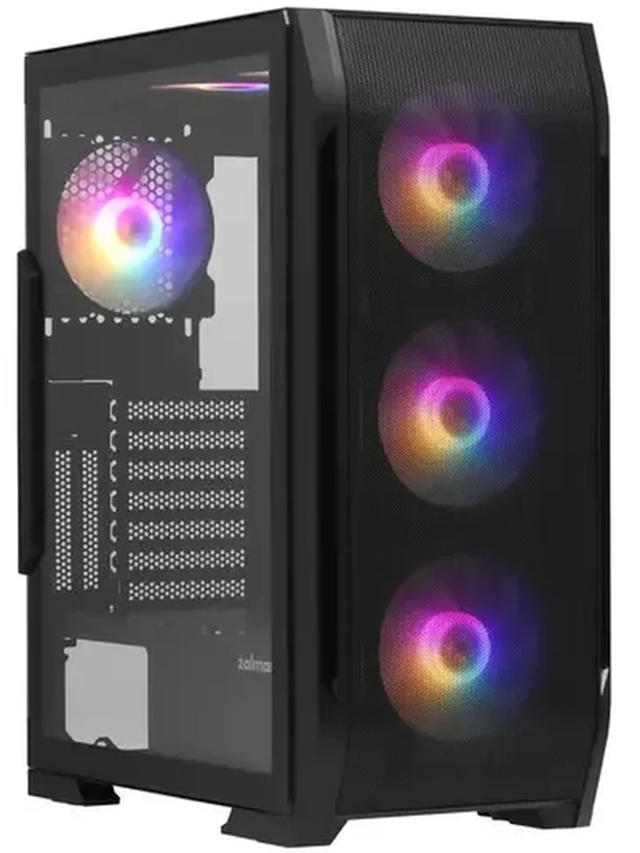 Корпус ZALMAN N7 PLUS V2 Midtower Black, TG, Mesh FP, 2xUSB2.0, 1xUSB3.0, 7x120 mm fan, no PSU