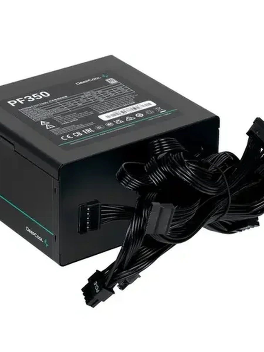 БП Deepcool PF350, 350W (80+, ATX v2.4, Active PFC, 120mm Fan, 24+4+4, 2*PCI-E(6+2)) [PF350]