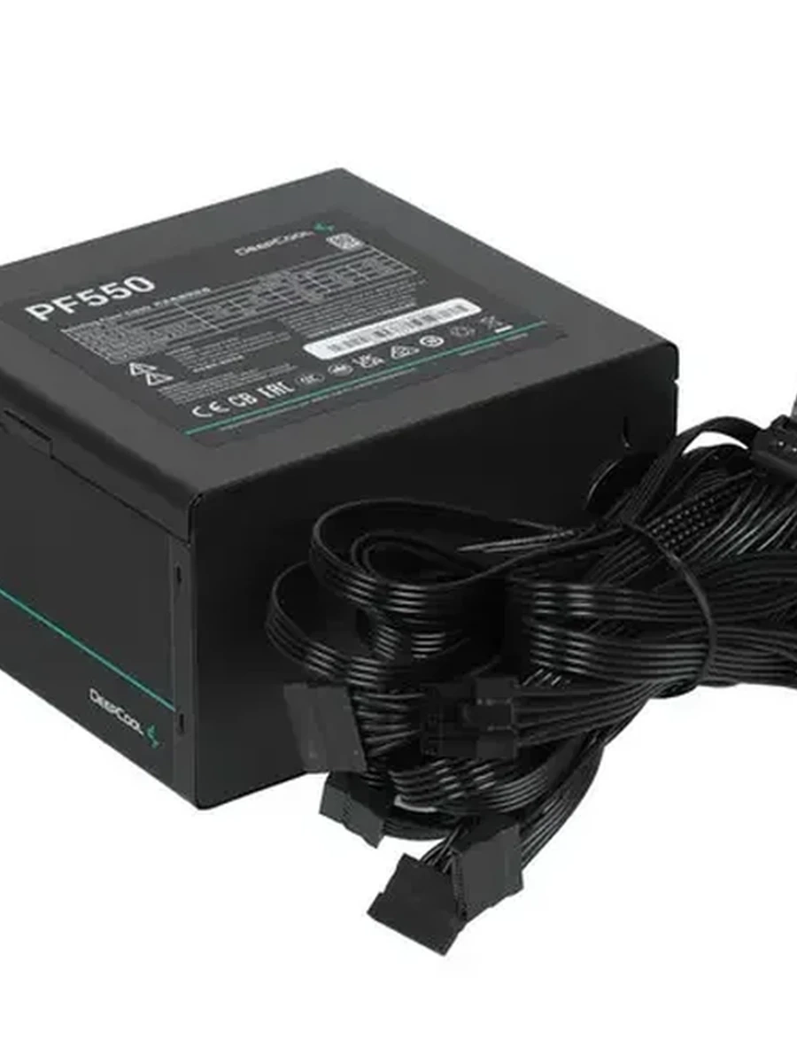 БП Deepcool PF550, 550W (80+, ATX v2.4, Active PFC, 120mm Fan, 24+4+4, 2*PCI-E(6+2)) [PF550]
