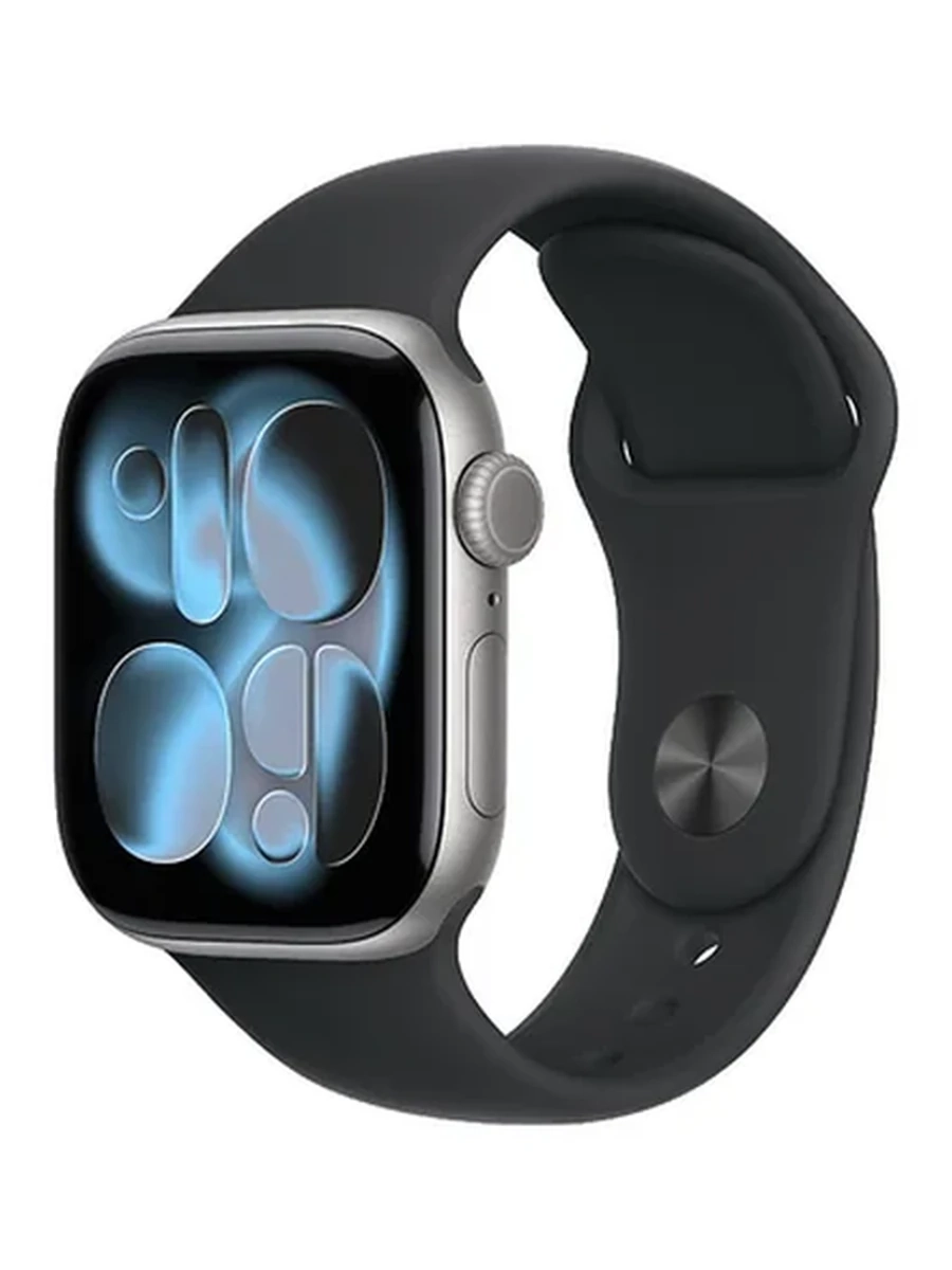 Apple Watch Series 11 GPS, 42mm Space Gray Aluminum Case with Black Sport Band – M/L
