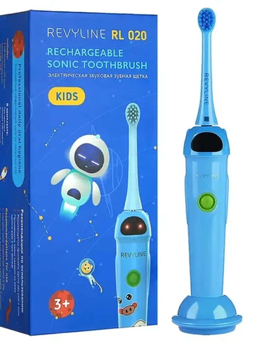 RL 020 (синяя) Детская звуковая щетка Revyline