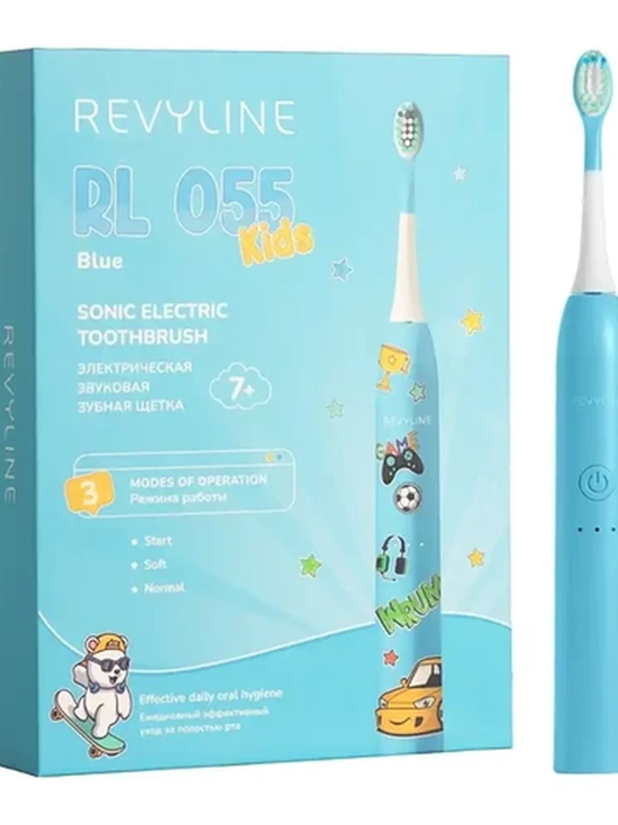 RL 055  KIDS (голубая) Звуковая щетка Revyline