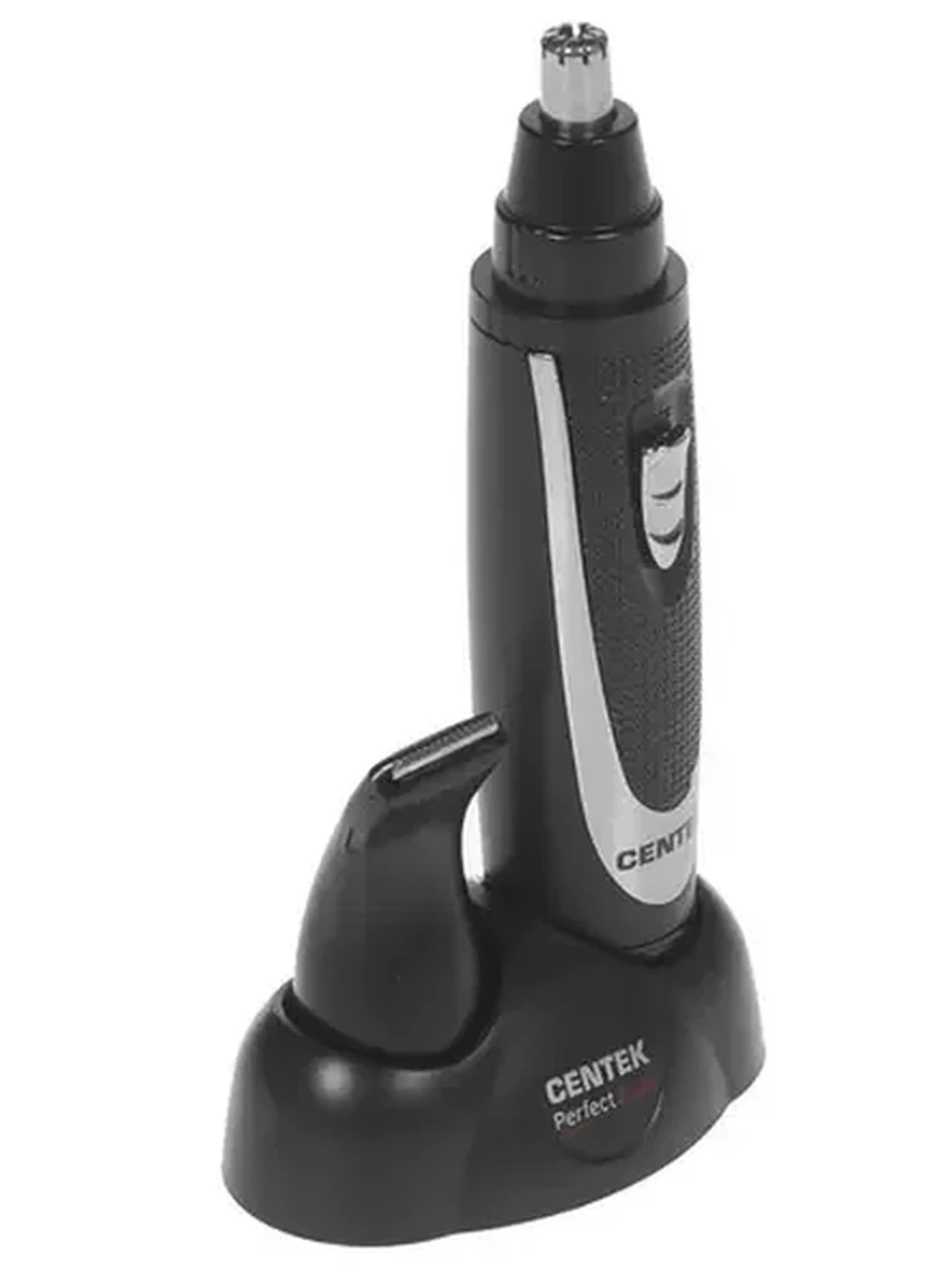 Триммер для носа и ушей Centek CT-2177 черный/серебристый [смена насадок, насадок-2, автономное, нерж.сталь]