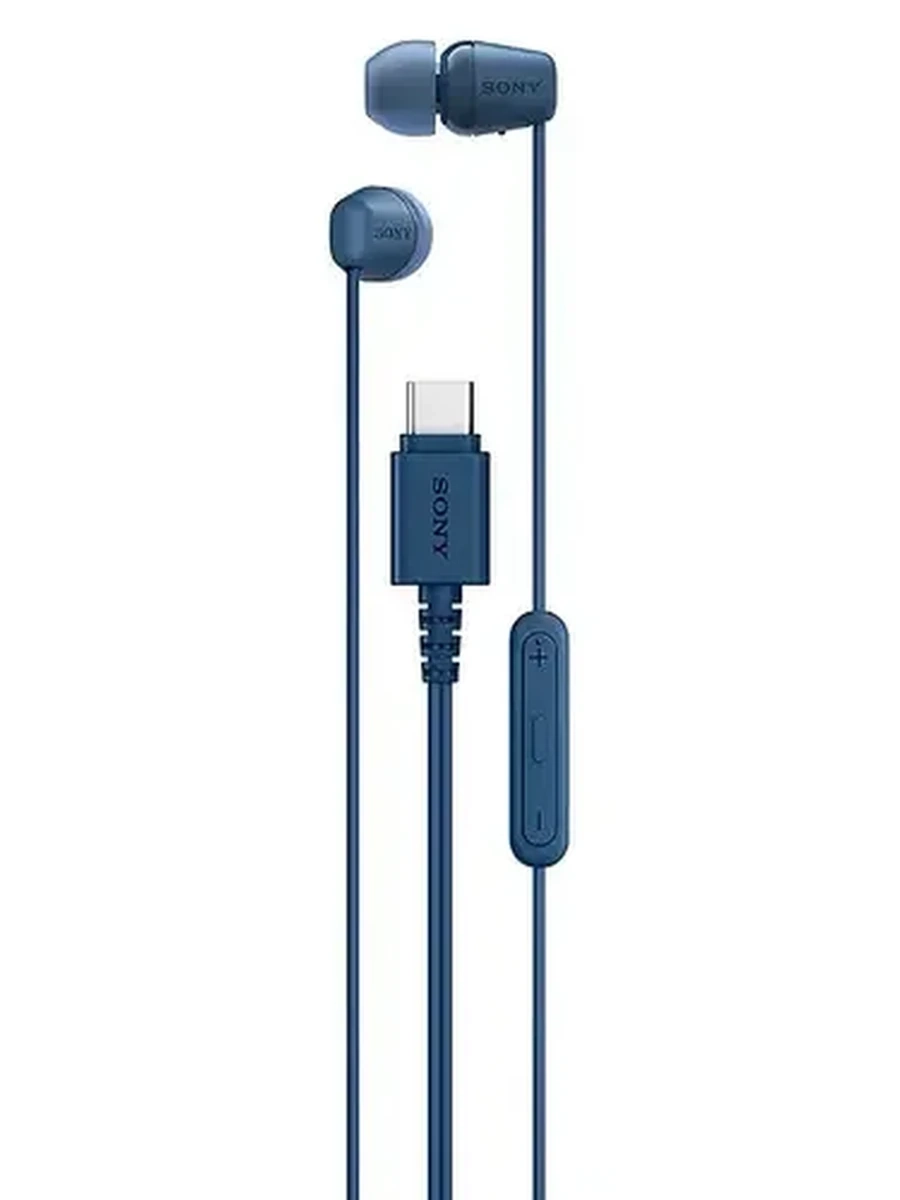 Наушники проводные Sony IER-EX15C Blue [внутриканальные, микр., кабель - 1.2 м/Type-C, синий]