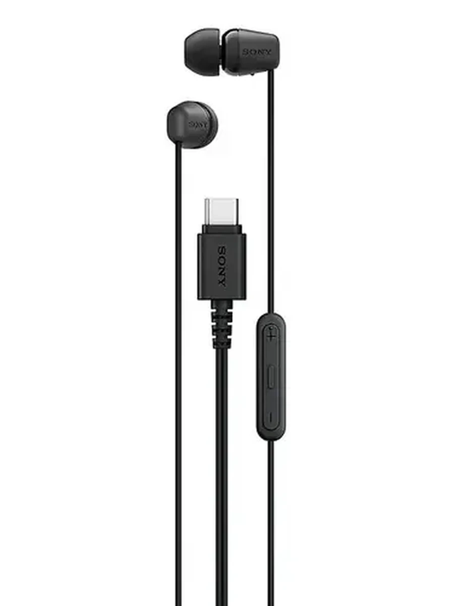 Наушники проводные Sony IER-EX15C Black [внутриканальные, микр., кабель - 1.2 м/Type-C, черный]