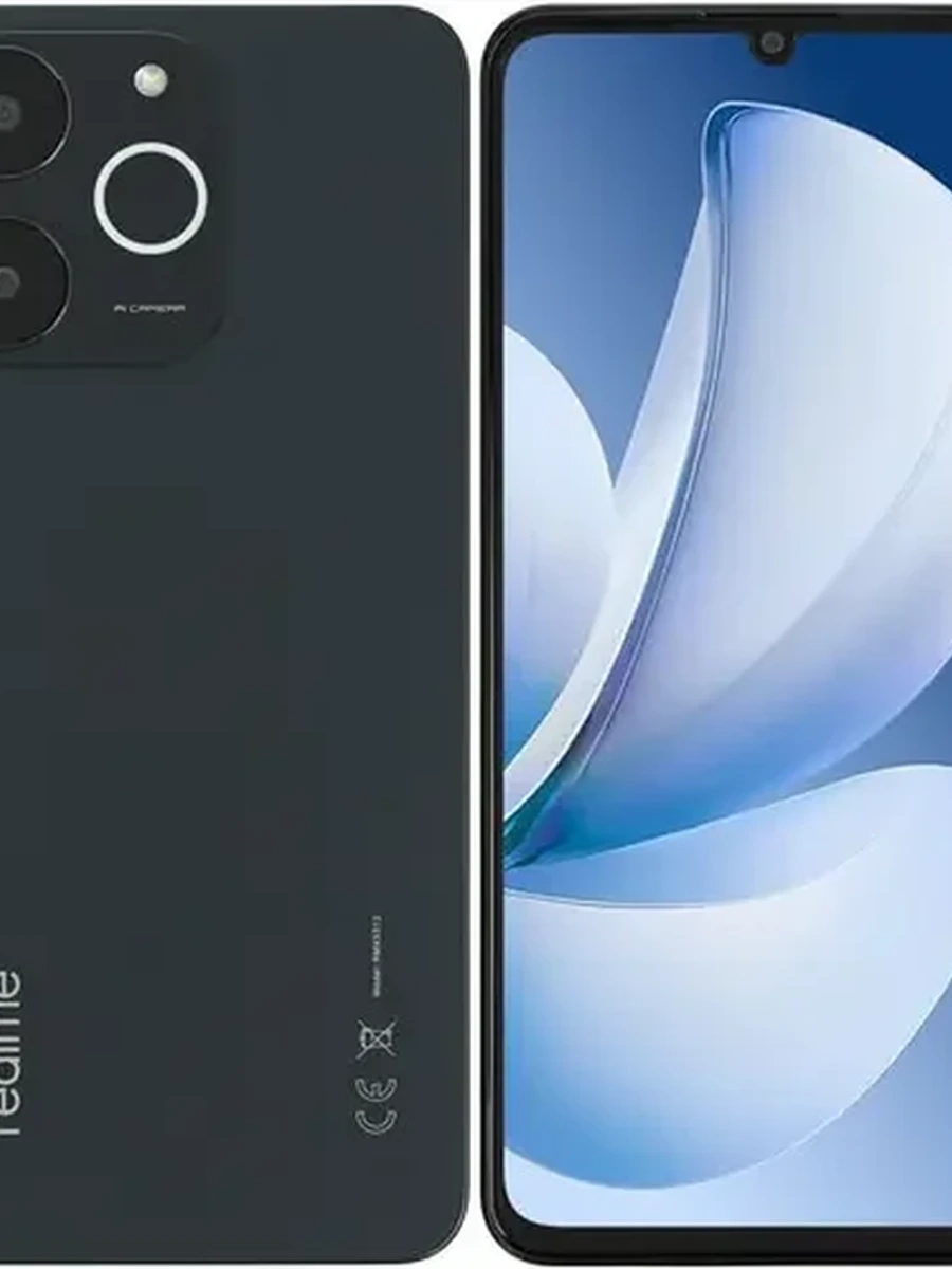 Смартфон realme Note 70 4/128Gb [6,74"/LTE/5G/Cam 13+5 Mpx/6300mAh/Черный]