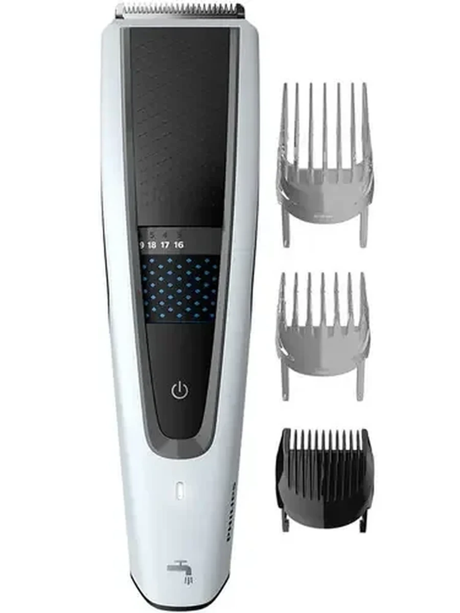 Машинка для стрижки Philips HC5610 белый/черный, серебристый [длина 0.5-28 мм, смена насадок и регулировка, насадок-3 шт, от сети/аккумулятора, нерж.с