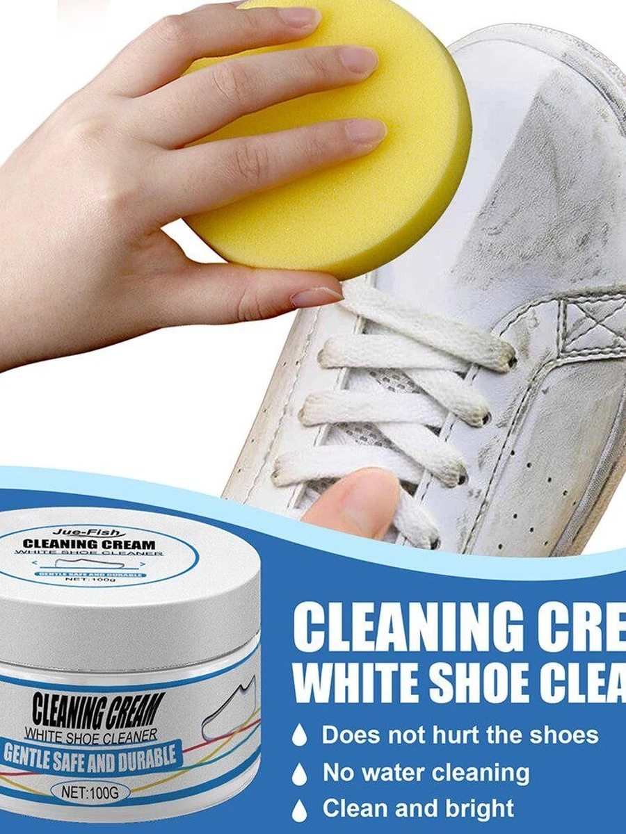 100 г белая обувь для чистки пятен отбеливающий очиститель крем от грязи для щетки для обуви многоразовая обувь кроссовки чистка губкой