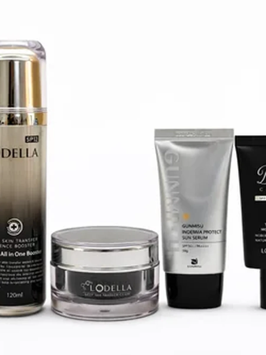 Lodella Tone Up Moisture BB Cream SPF 50+/PA++++ | GUNMISU Inderma Protect Sun Serum | Lodella Deep Skin Transfer Cream | Lodella Deep Skin Transfer Essence Booster