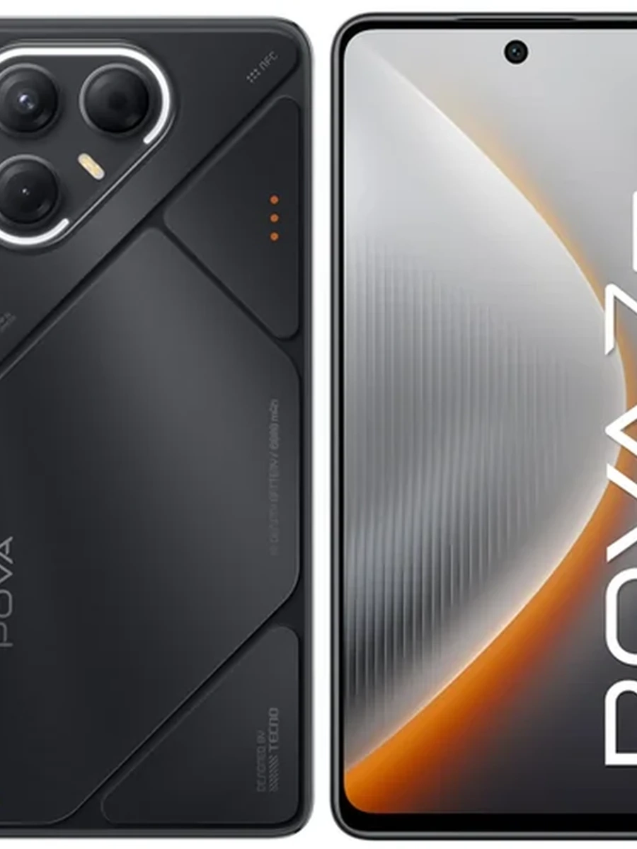 Смартфон Tecno POVA 7 5G 256 ГБ чёрный