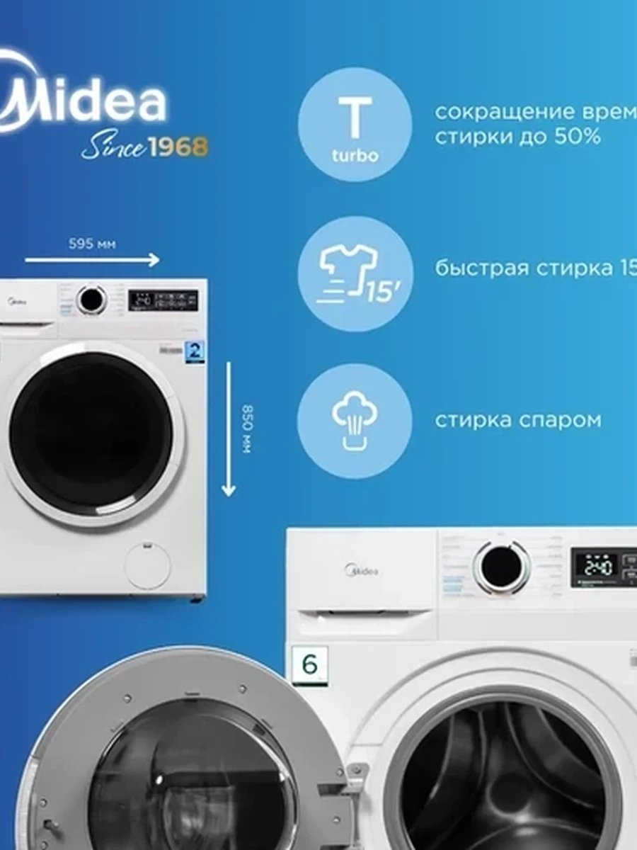 Стиральная машина Midea MF01610US40/W
