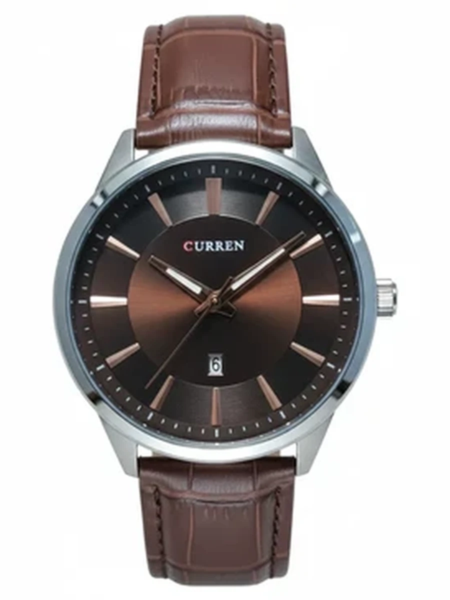 Мужские наручные часы Curren 8365 классические с кожаным ремешком и датой