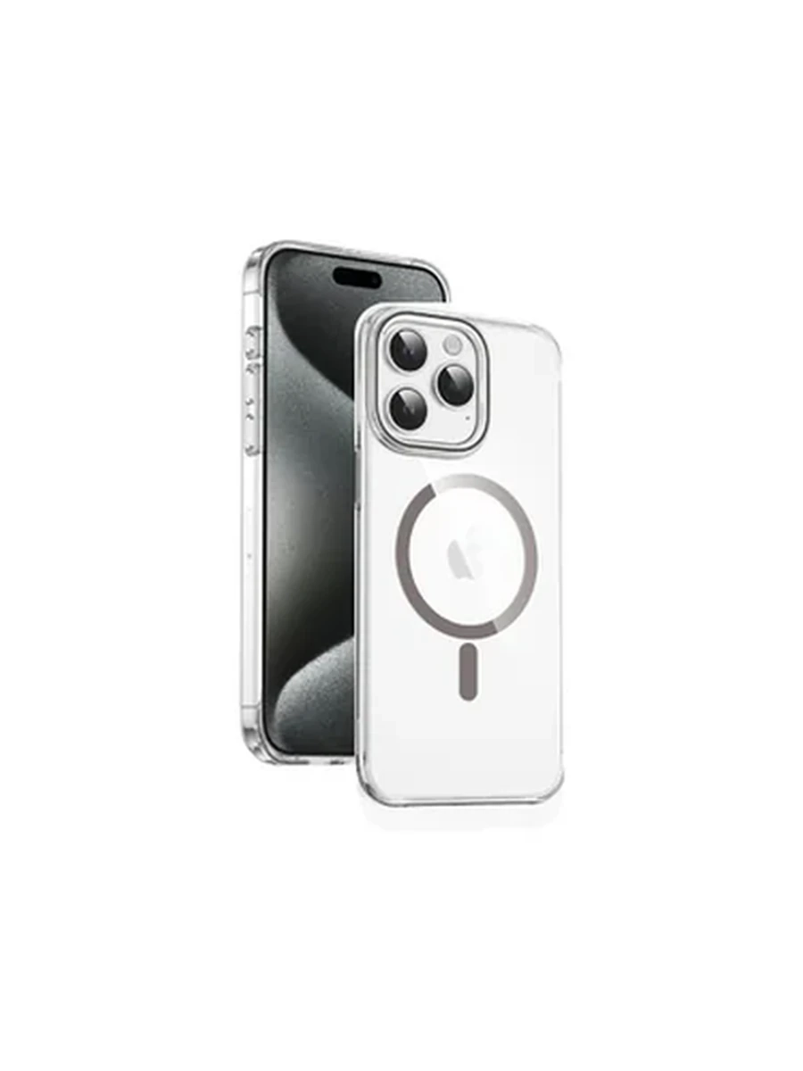 Чехлы KEEPHONE KP MC0134 AURORA  MagSafe Iphone iP15 Pro Max Titanium Grey