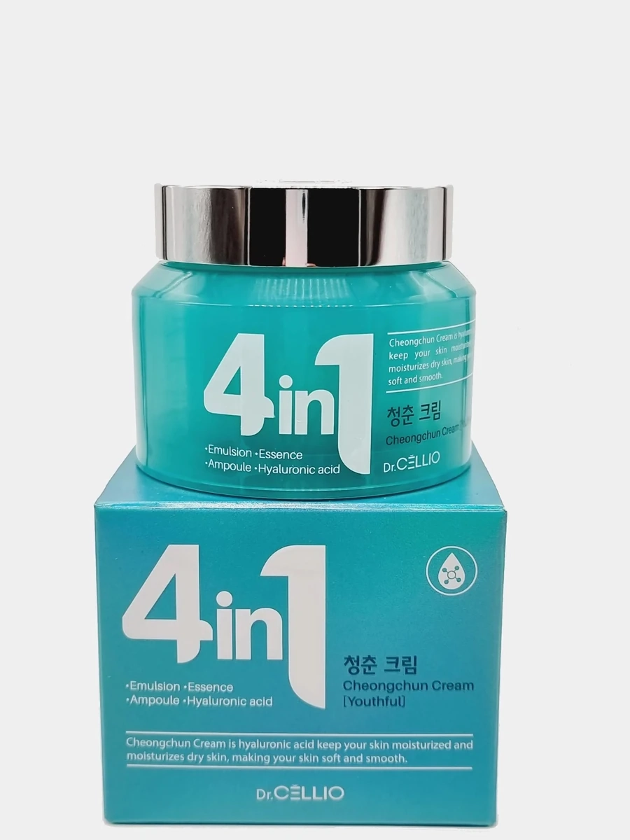 Крем с гиалуроновой кислотой DR.CELLIO G50 4 in 1 Cheongchun Cream (Hyaluronic Acid), 70мл