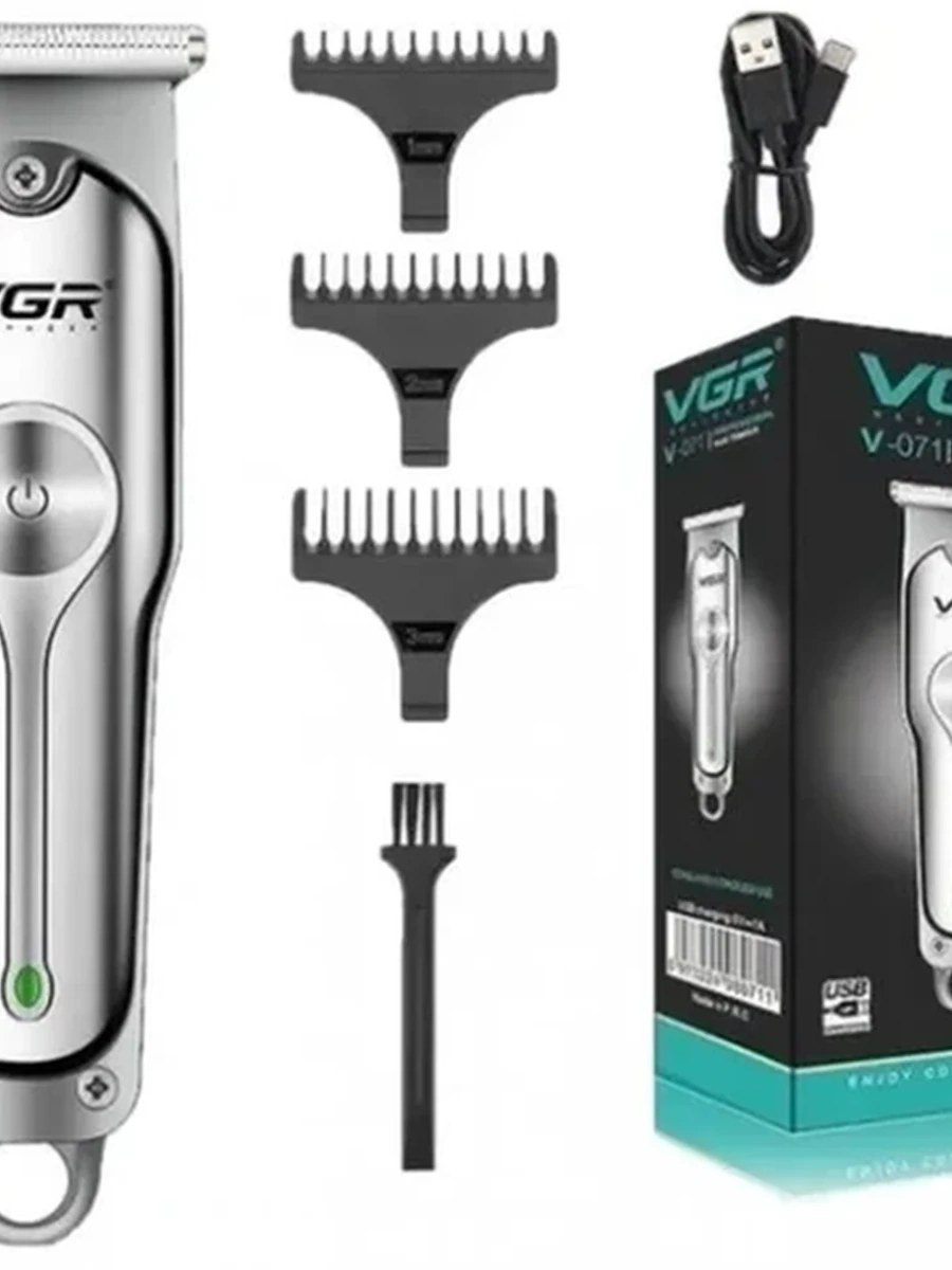 Профессиональный триммер VGR V-071 для стрижки волос и бороды беспроводной