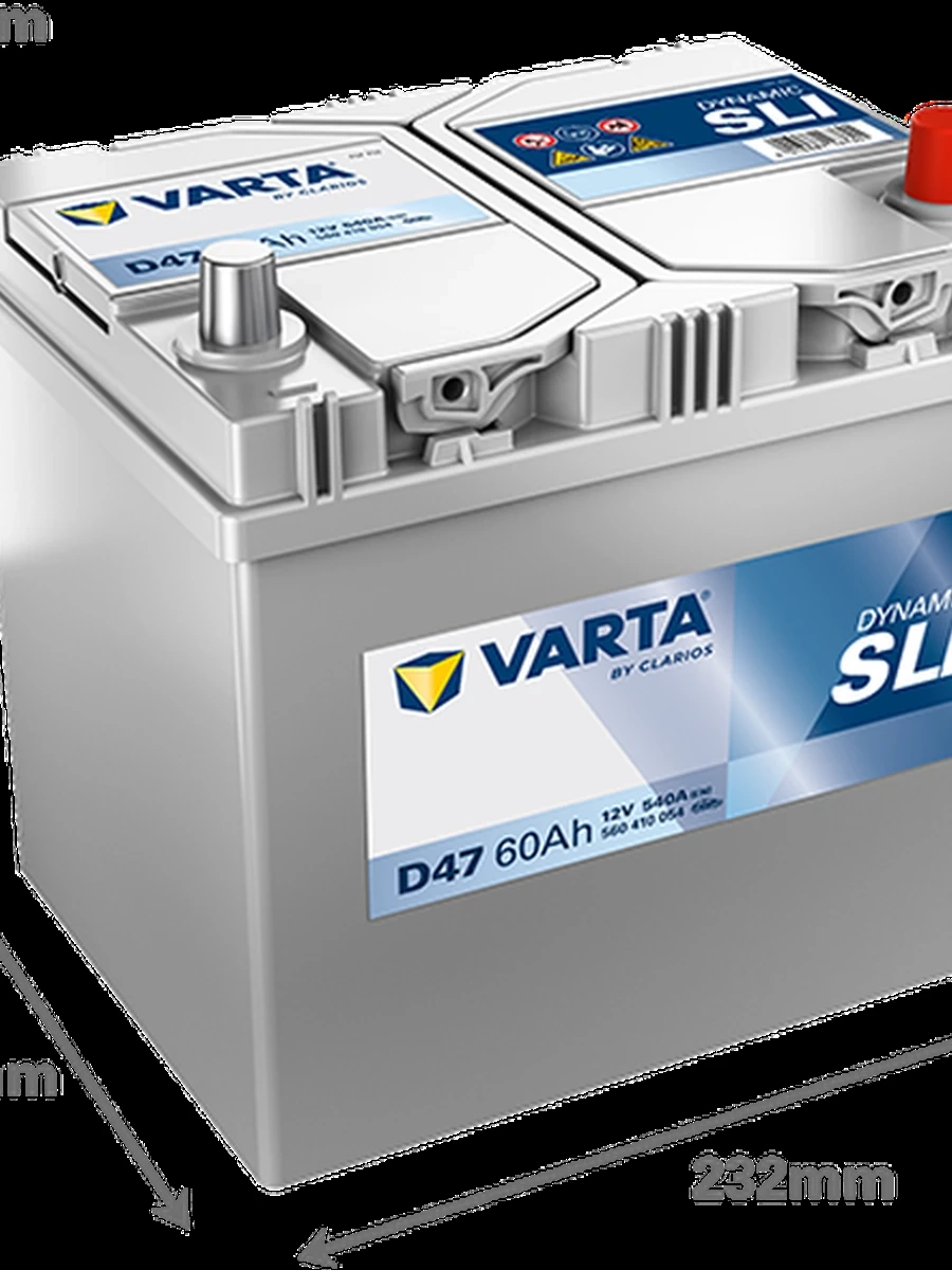 АКБ 60 Ah Varta Blue Dynamic (евро высокий) D47