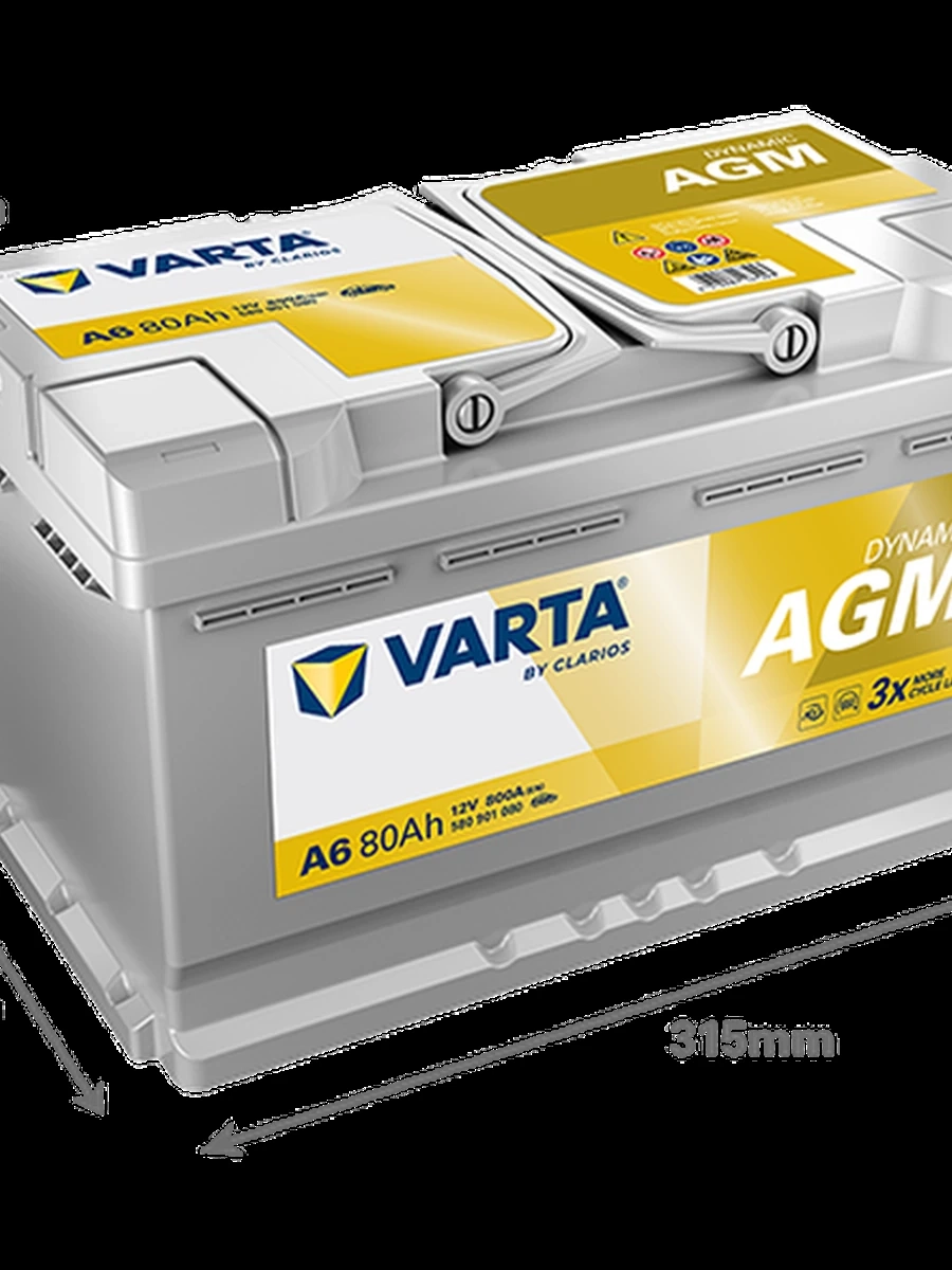 АКБ 80 Ah Varta AGM (низкий) F21