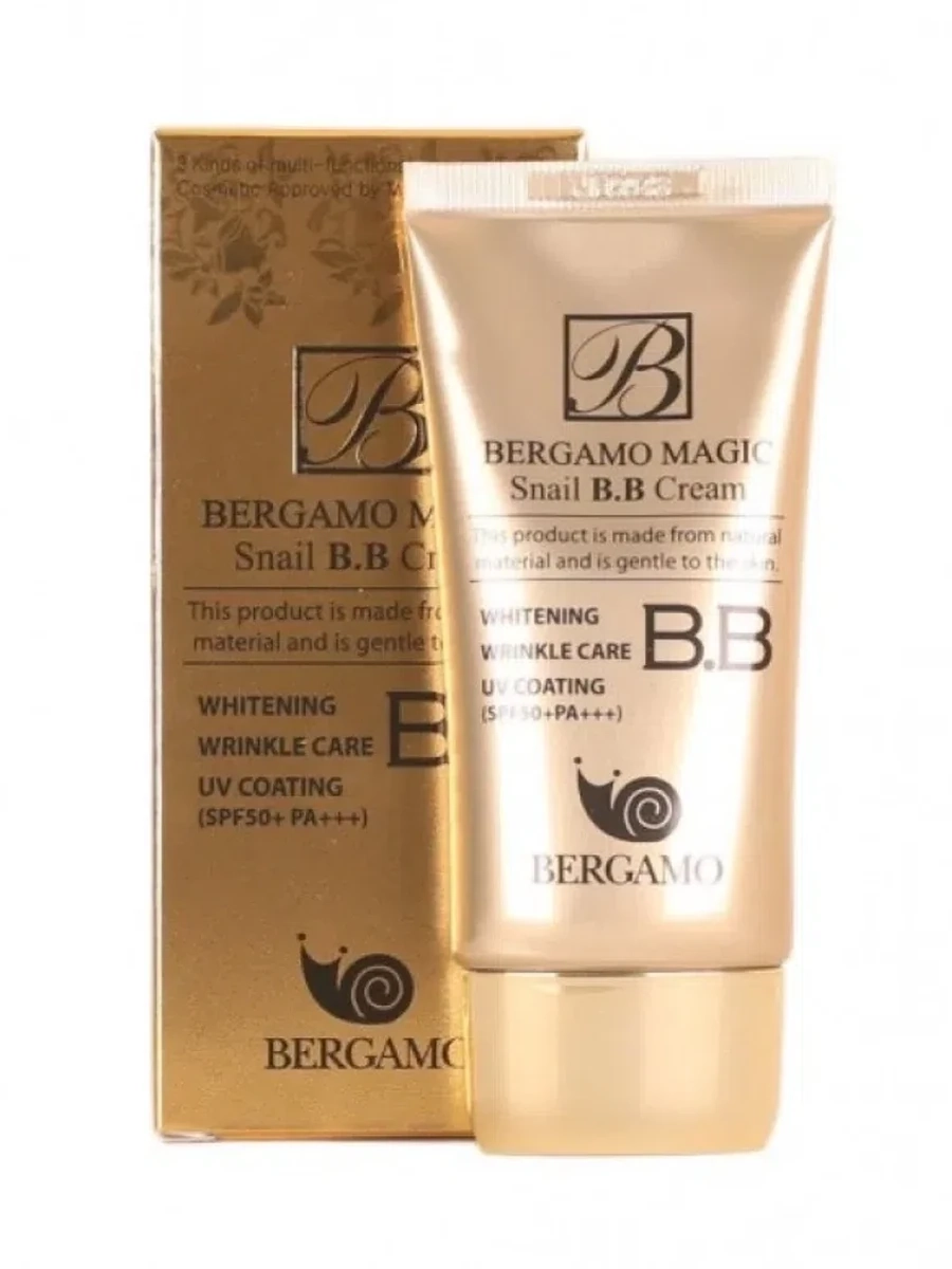 Корейский ББ-крем с муцином улитки bergamo magic snail b.b cream spf50