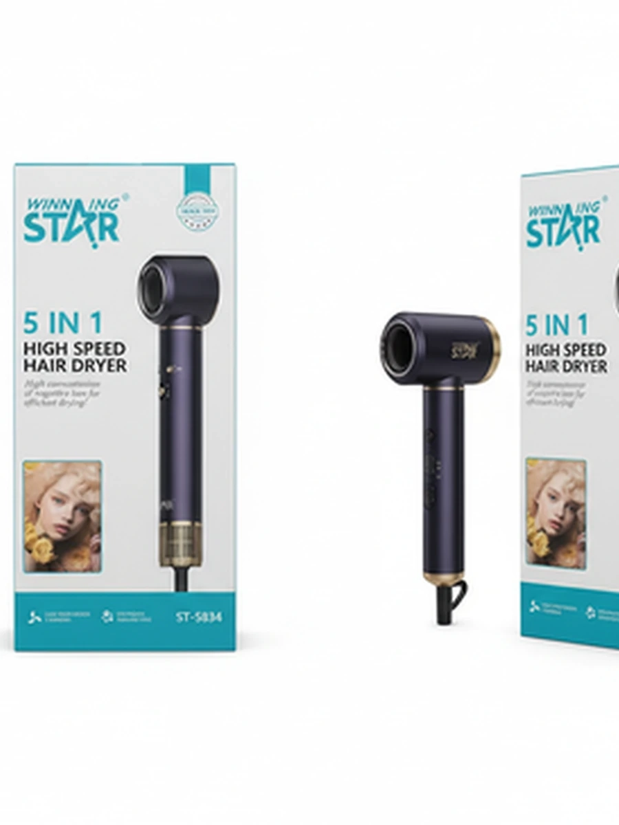 Профессиональный фен для волос Winning Star ST-5834 с ионизацией для быстрой сушки
