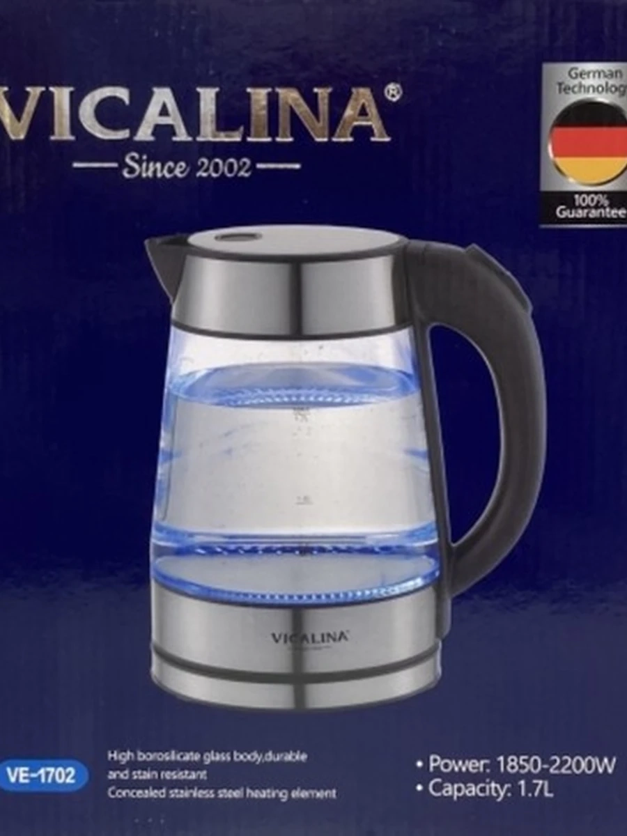 Электрический чайник Vicalina-1702, стеклянный