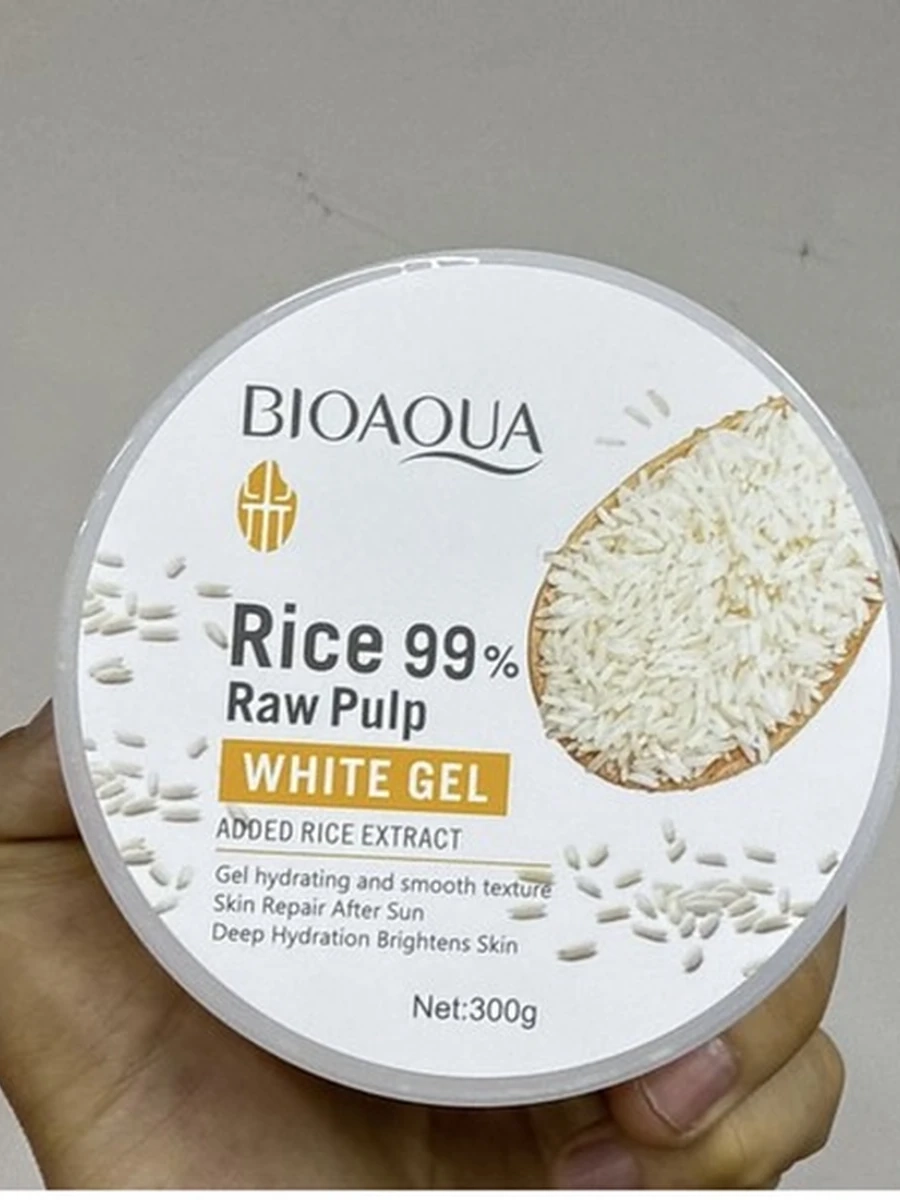 Увлажняющий гель Bioaqua Rice 99% Raw Pulp White Gel с экстрактом риса.