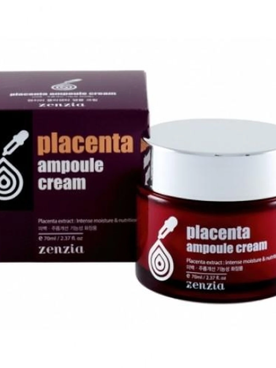Крем для лица с плацентой Zenzia Placenta Ampoule Cream, 70мл