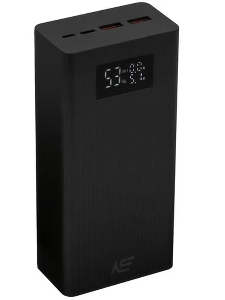 Портативный аккумулятор 30 000 mAh Keyron PD (QC/PD, 22.5W, 2xUSB, microUSB+USB-C, Li-pol, пластик, темно-серый) [K-PD-30]