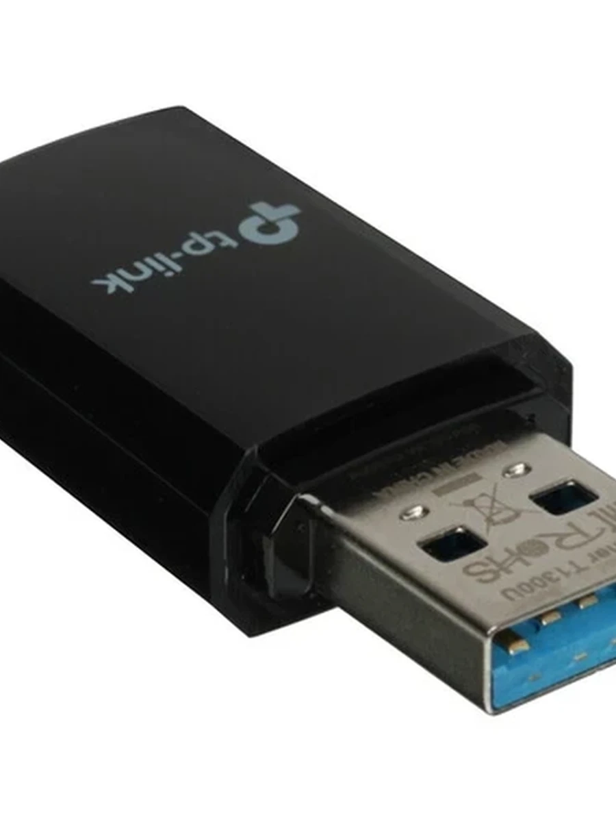 Wi-Fi адаптер TP-Link Archer T1300U [USB, 4 (802.11n), 5 (802.11ac), 1267 Мбит/с, 2.4 ГГц, 5 ГГц, антенна - внутренняя, передатчик - 20 dBm]