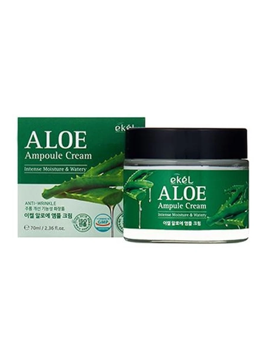 EKEL Aloe Ampule Cream 70ml Ампульный крем для лица с экстрактом алоэ