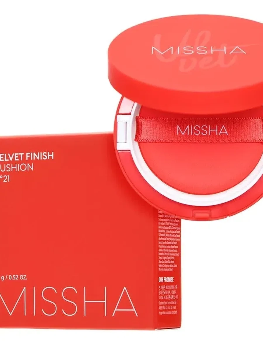 Тональный кушон с матовым финишем Missha Velvet Finish Cushion SPF50+ PA+++ 21 тон