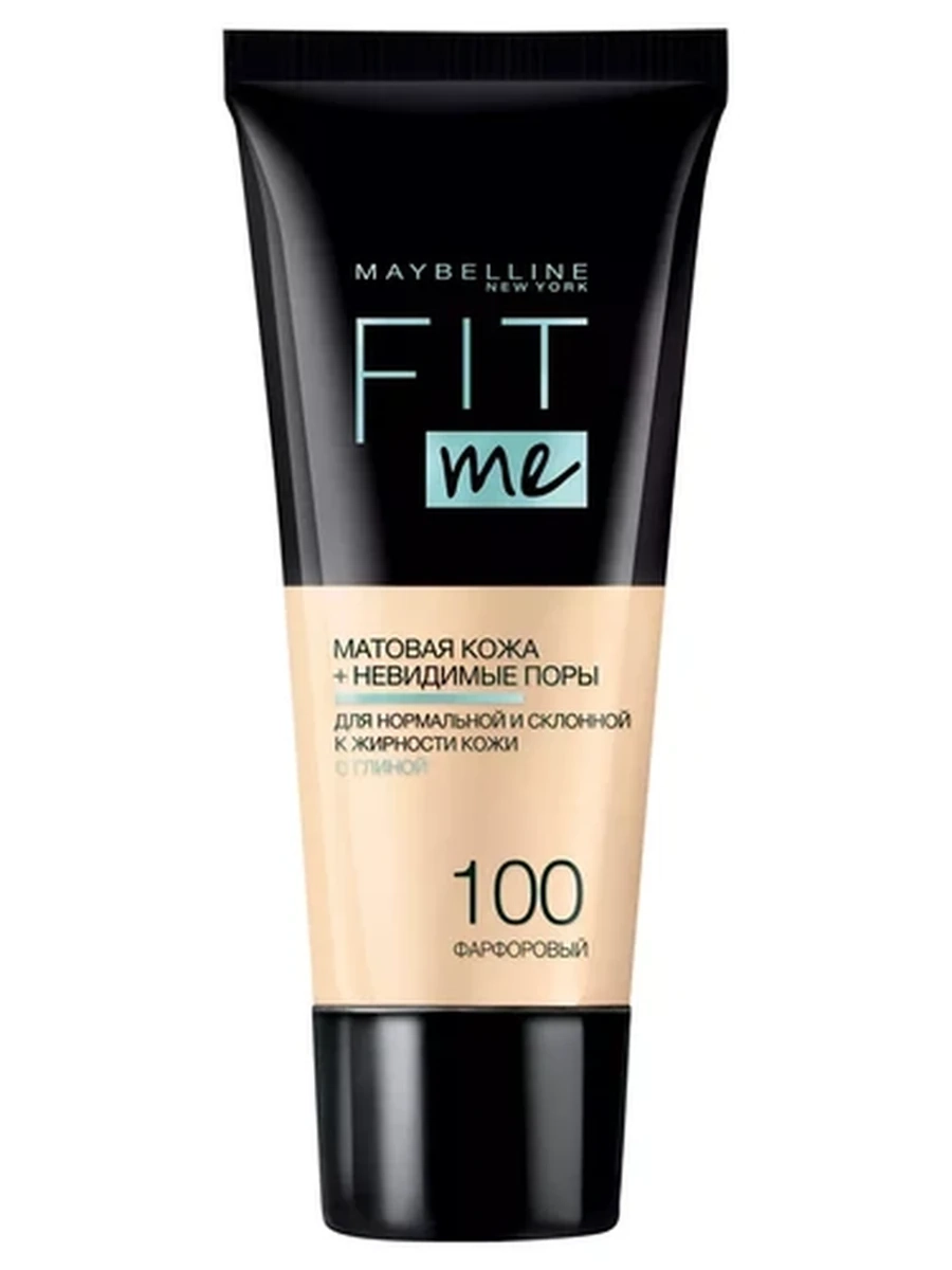 Матирующий тональный крем Maybelline fit me 100