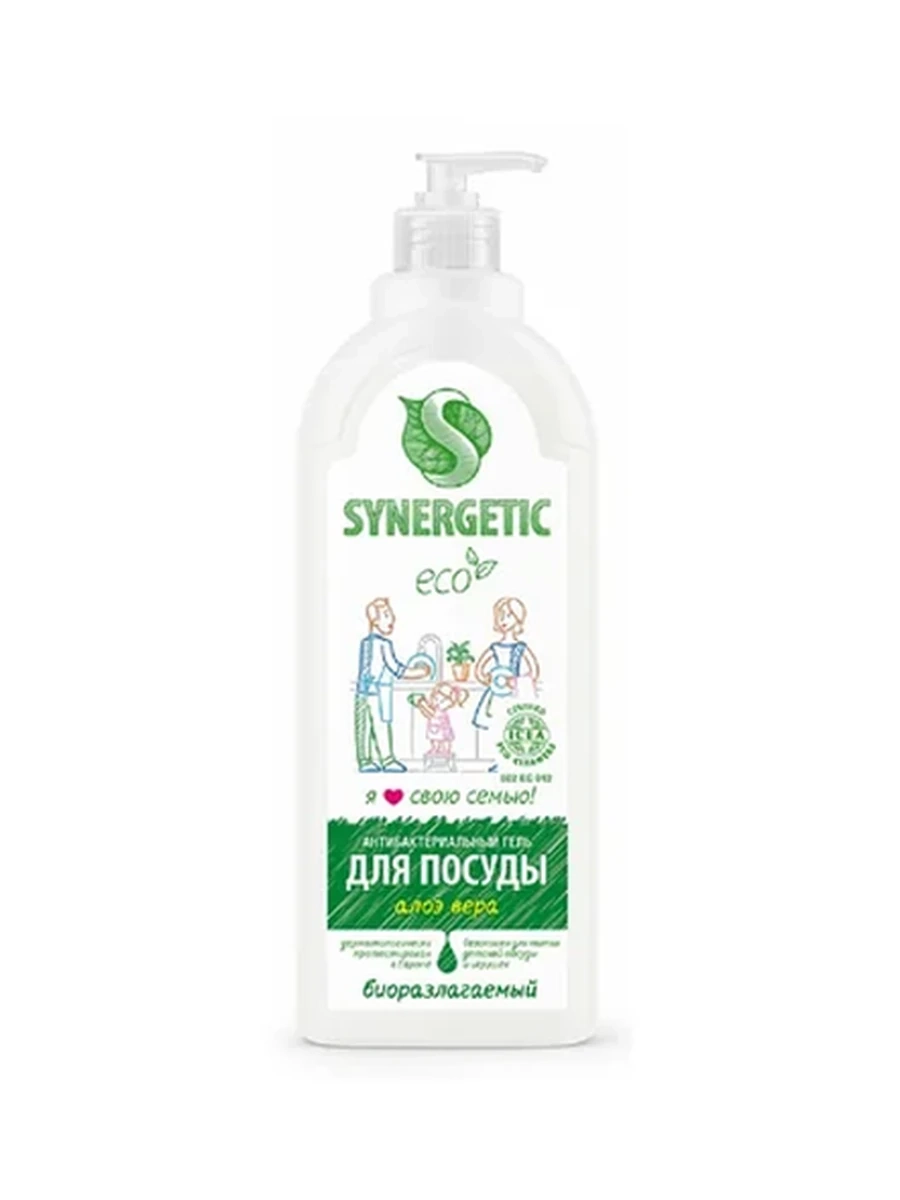 СРЕДСТВО Д/МЫТЬЯ ПОСУДЫ SYNERGETIC АЛОЭ 1000МЛ