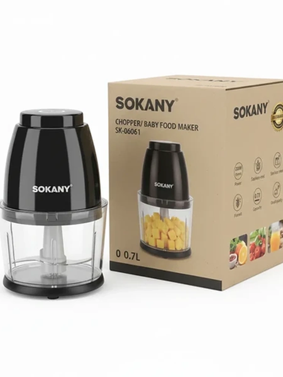 Электрический измельчитель Sokany SK-06061 для овощей и детского питания 300Вт