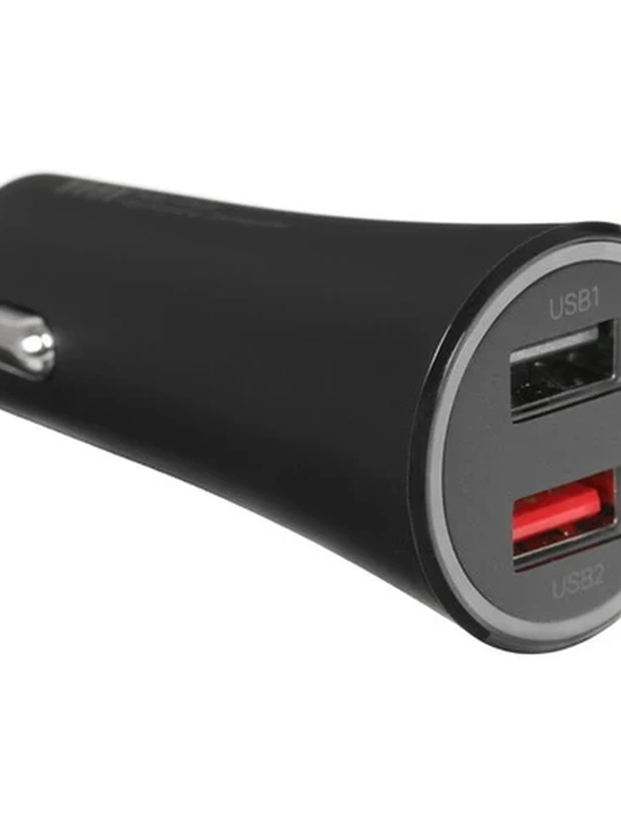 АЗУ USB Xiaomi Mi 37W Dual Port Car Charger (37W/3A/QC3.0/2xUSB/пластик/черный) [GDS4147GL]
