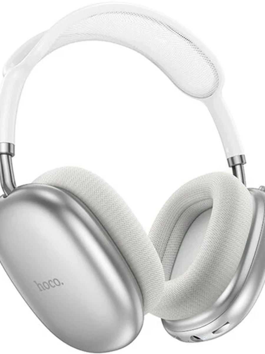 Наушники беспроводные hoco. W55 [охватывающие, микр., рег. громкости, Bluetooth 5.4, серебрянный]