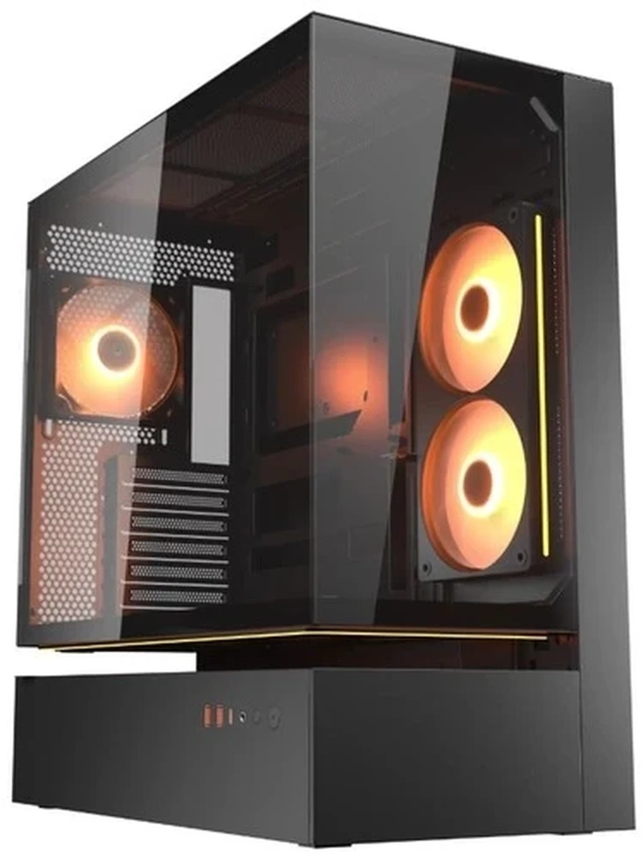Корпус Cougar CFV235 Black Mid-tower, Type-C x 1, USB 3.0 x 2, ARGB 120mm fan x 3, TG, no PSU